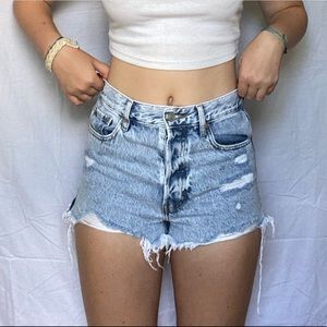 Vintage high rise jean shorts